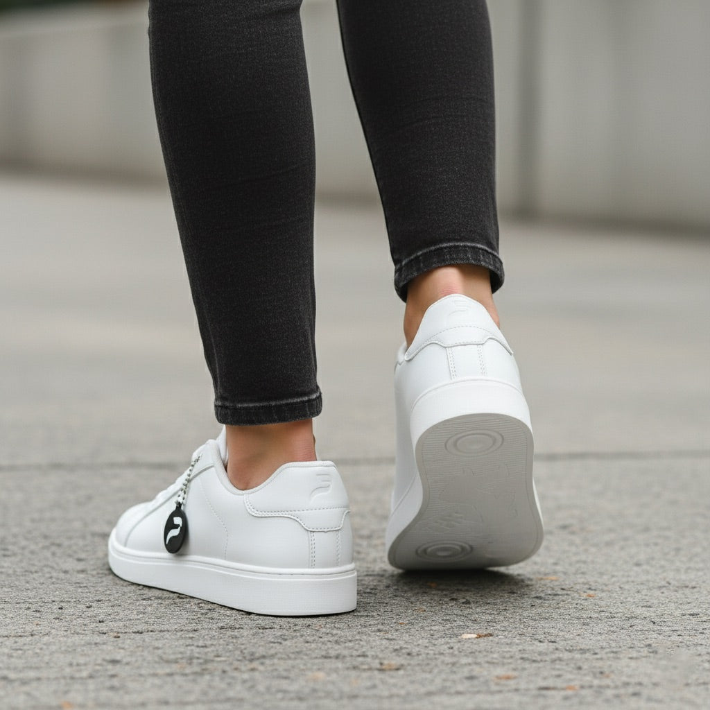 [BIANCO] Unisex Low-Top White Dance Sneakers