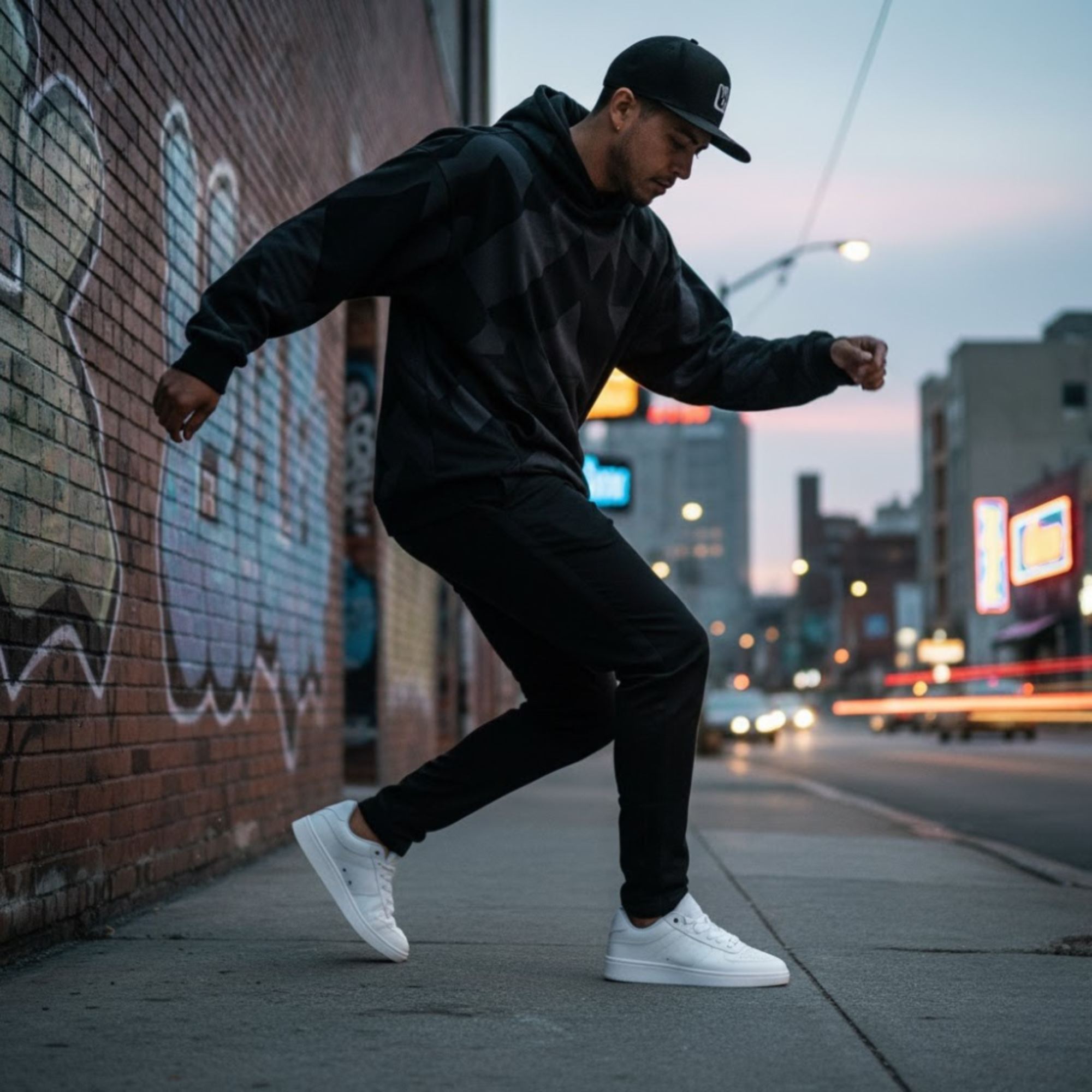 [FLOW WHITE] Unisex Low-Top White Dance Sneakers