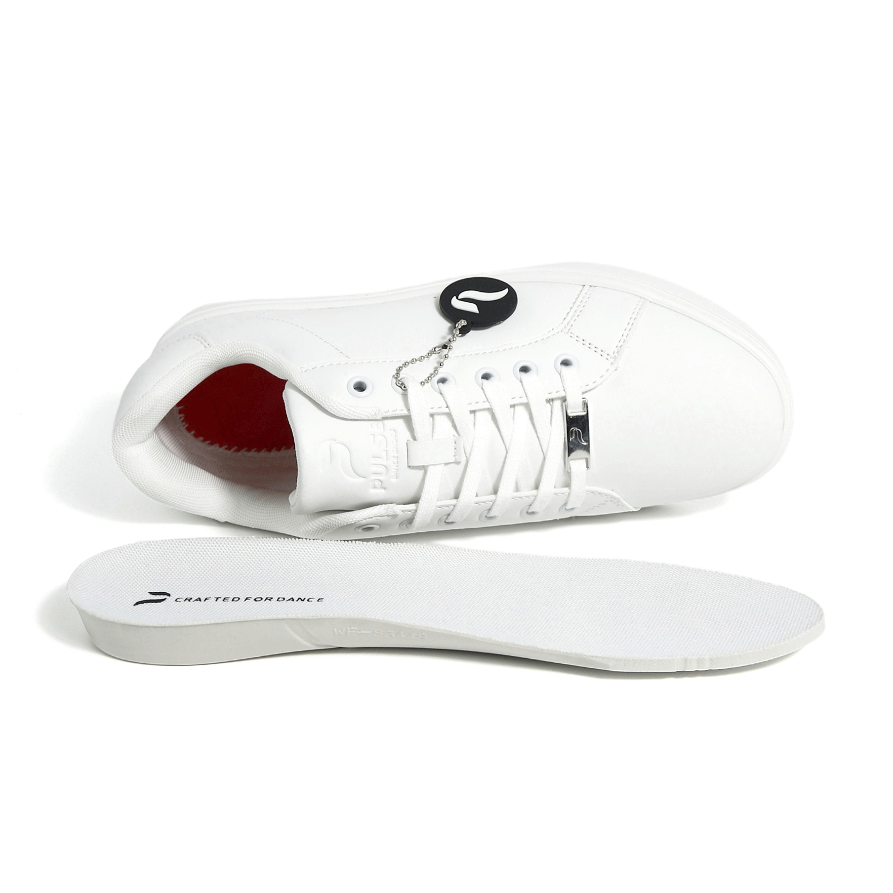 [BIANCO] Unisex Low-Top White Dance Sneakers