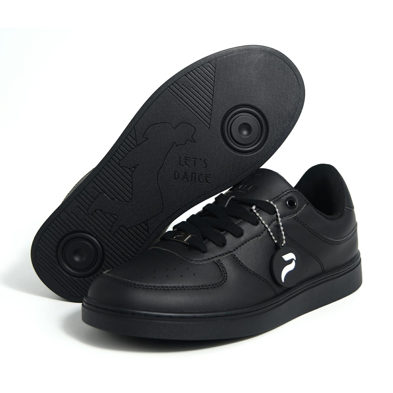 [FLOW ONYX] Unisex Low-Top Black Dance Sneakers